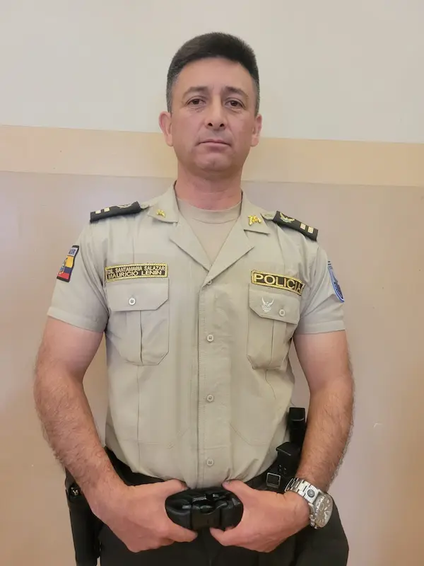 Tcrnl. de Policía Nacional Mauricio Santamaría, jefe del Distrito Riobamba Chambo