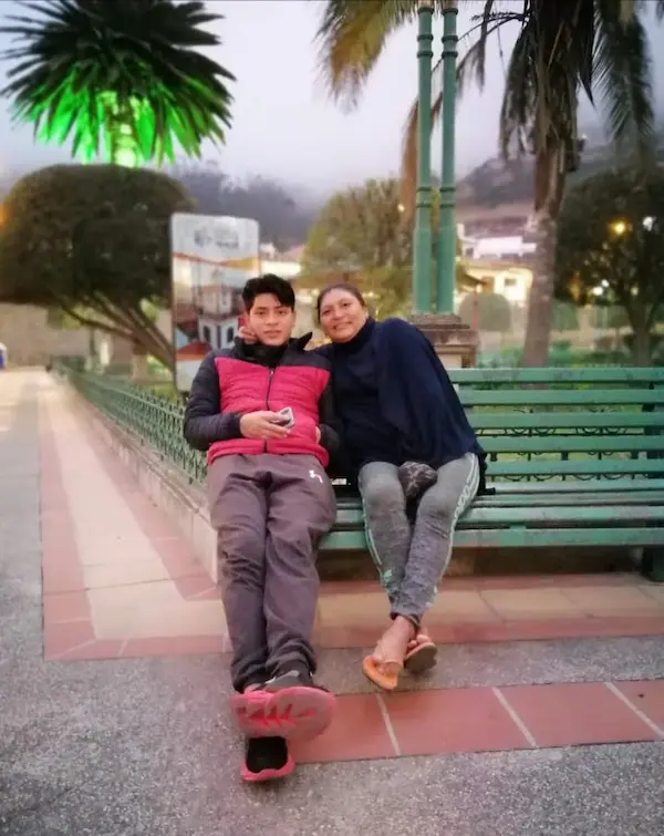 En los mejores tiempos, junto a su adorada madre