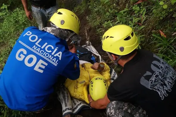Rescate del niño perdido en el Puñay