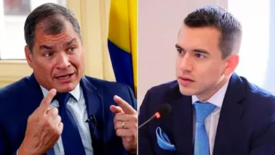 Rafael Correa exige la revocatoria del mandato de Daniel Noboa