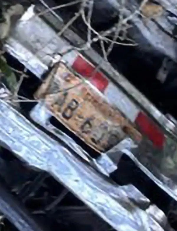 Placa del pesado vehículo