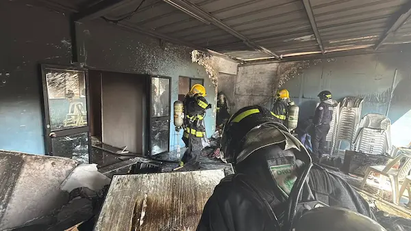 Incendio en el centro de Riobamba