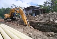 Construcción de alcantarillado en comunidades de Gualaquiza.