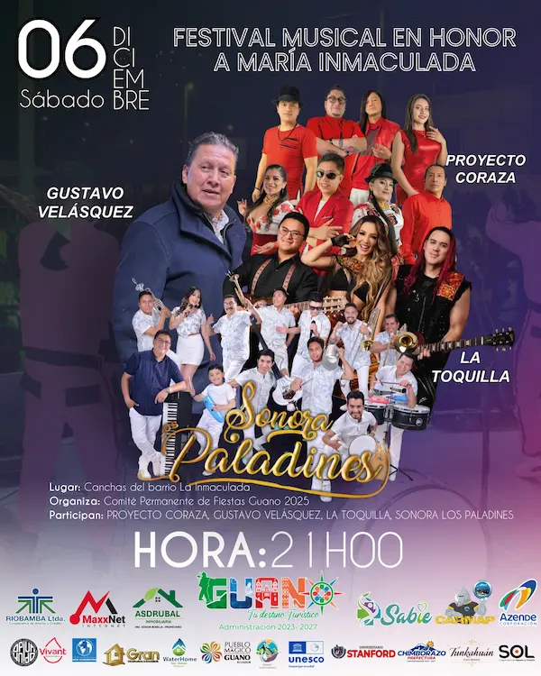 Festival Musical en Honor a María Inmaculada en Guano 