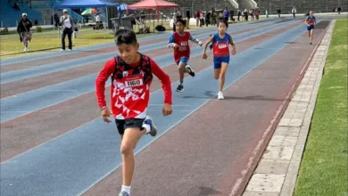 Jóvenes atletas compitieron en la 'Rio Kids Athletics' en Riobamba.