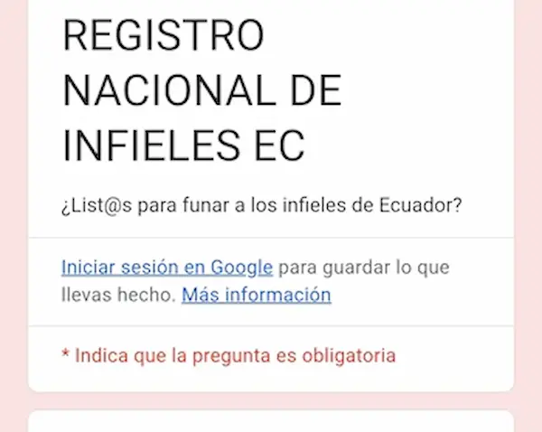 Registro Nacional de Infieles