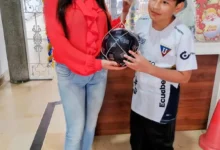 Padrino del Mundialito Ing. Diego Remache entregó los balones de Páez