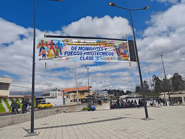 Feria de venta de juegos pirotécnicos en Riobamba: lugar y fecha