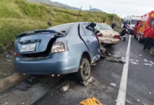 Choque múltiple entre varios vehículos en el sector Urbina