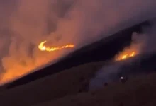 Incendio forestal afecta el Páramo La Chorrera
