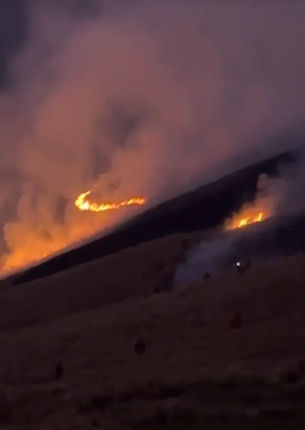 Incendio forestal afecta el Páramo La Chorrera