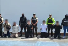 Los sujetos fueron presentados por la Policía Nacional