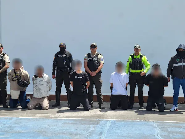 Los sujetos fueron presentados por la Policía Nacional