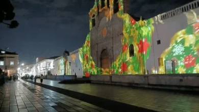 Mapping navideño en la ciudad de Riobamba