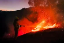 Bomberos Guamote apagó incendios forestales en comunidades