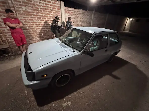 Vehículo en el que se movilizaban