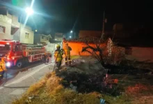 Incendio forestal pone en riesgo una vivienda en Guano
