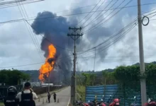 Incendio en la Refinería de Esmeraldas este viernes 30 de enero