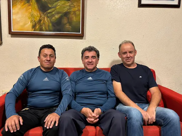 Ángel Bonifaz, Edwin Velasco y Diego Ramos, arqueros de Chimborazo.