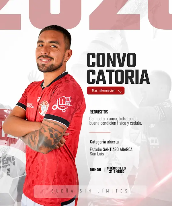 Convocatoria de categoría abierta.