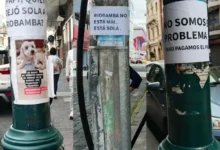 En Riobamba papeles con mensajes de reclamo exigen obras a la Alcaldía