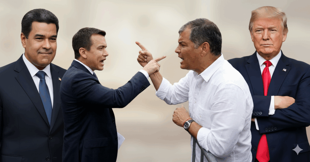 Captura de Nicolás Maduro: Daniel Noboa y Rafael Correa se pronuncian