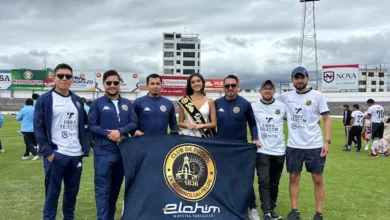 Inauguración del Campeonato de Ex Alumnos en Riobamba.