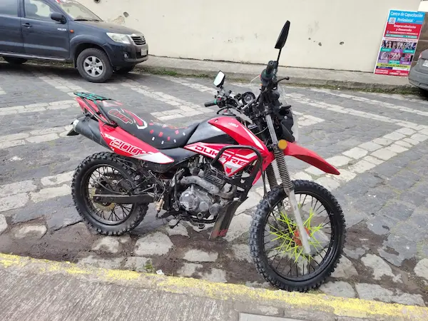 Una de las motos recuperadas en un operativo