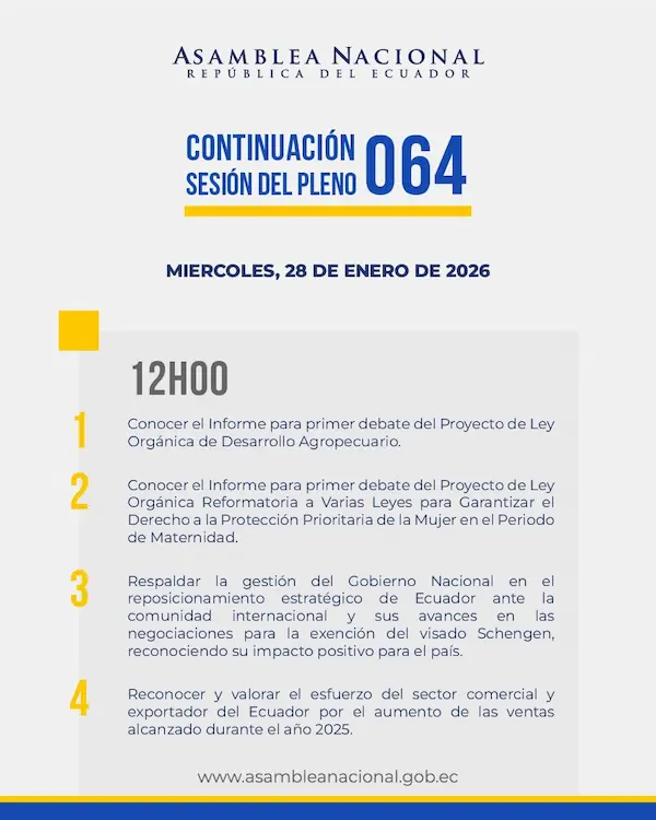 Órden del día 28-01-2026