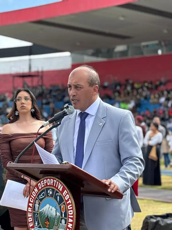 Xavier Salguero, presidente de la Federación Deportiva Estudiantil de Chimborazo.