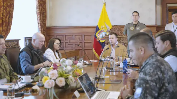 Daniel Noboa lidera Bloque de Seguridad en Carondelet