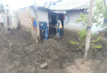Fuerte lluvia en Riobamba afectó casa de mujer con 5 hijos