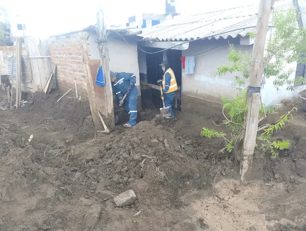 Fuerte lluvia en Riobamba afectó casa de mujer con 5 hijos