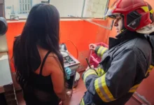 Bomberos Riobamba atendió fuga de gas en una casa