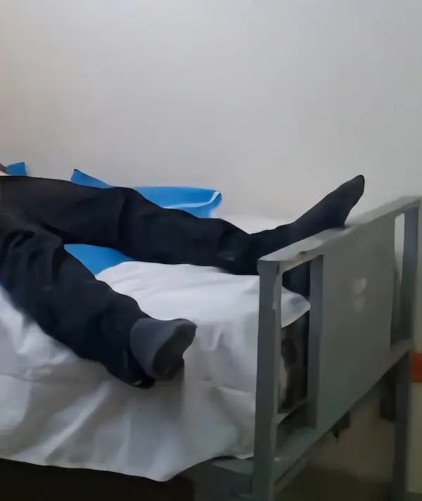 Uno de los heridos atendidos en la casa de asistencia en salud