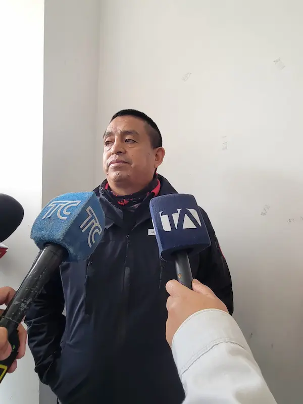 Cap. Luis Paca, subjefe del Cuerpo de Bomberos del cantón Riobamba