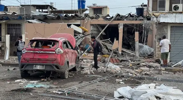 Atentado en Machala deja 2 casas destruidas