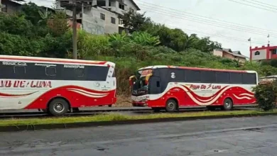 Buses Cooperativa Rayo de Luna suspenden servicio en Macas.