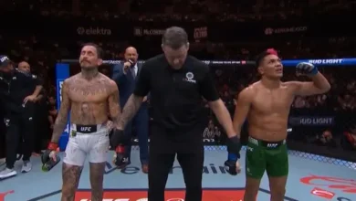 Chito Vera derrotado ante David Martínez en la UFC 2026.