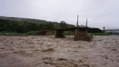 Puente sobre el Río Rircay queda cerrado tras fuertes lluvias