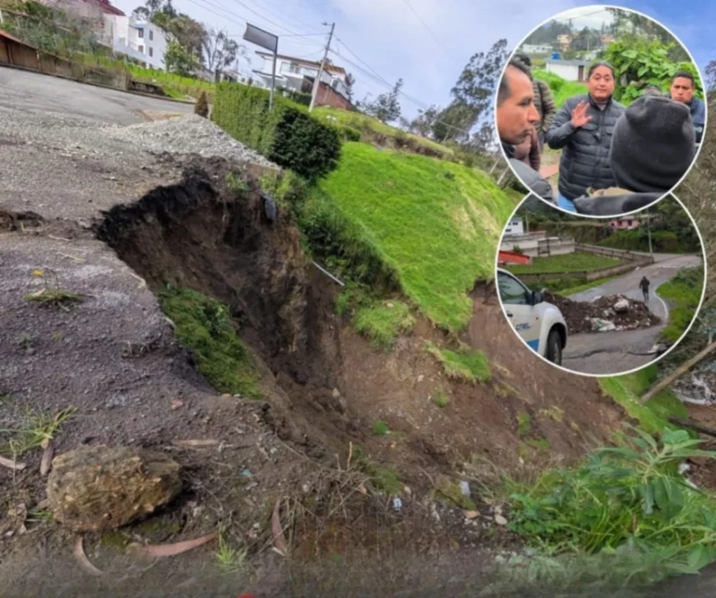 Guaranda deslizamientos en Negroyaco alertan a habitantes.