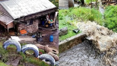 Guaranda lluvias causan inundaciones en casas de Salinas.