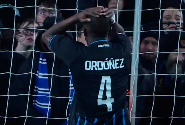 Joel Ordóñez tras su desafortunado autogol en la ida.