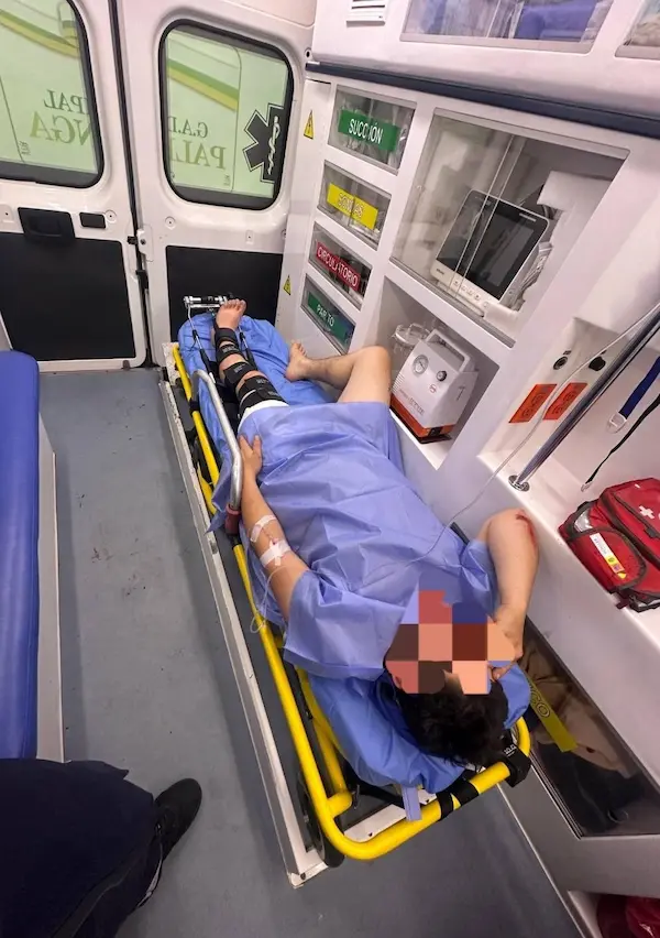 Durante todo el trayecto hasta Riobamba fue monitoreado el accidentado 