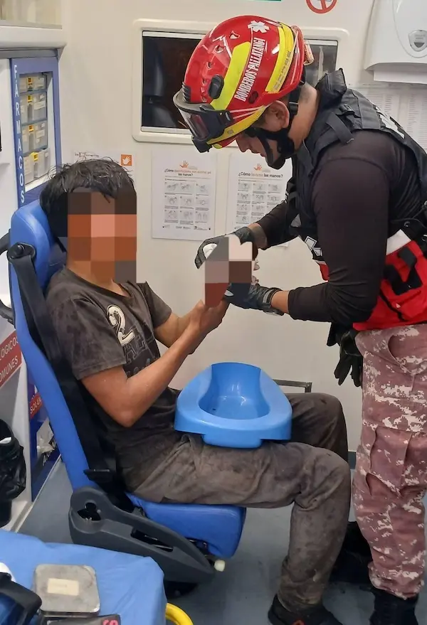 Joven de 18 años se cortó un dedo en Pallatanga