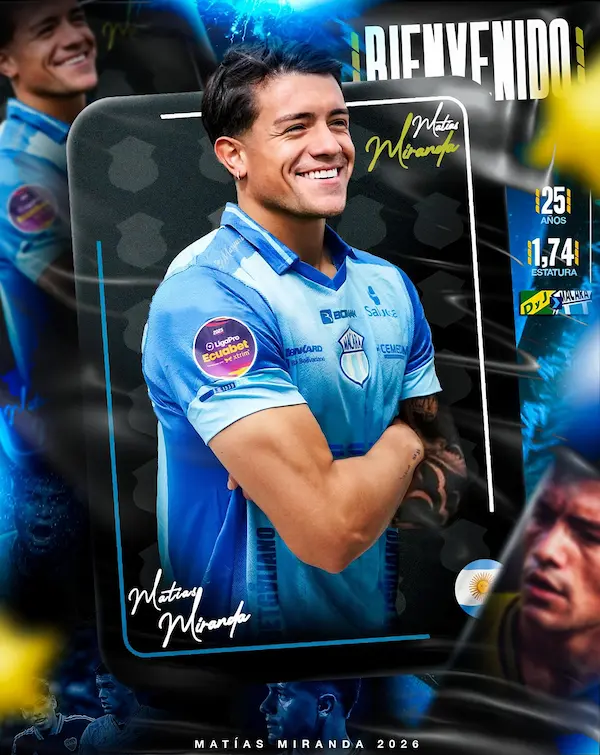 Matías Miranda es el último refuerzo del conjunto celeste.
