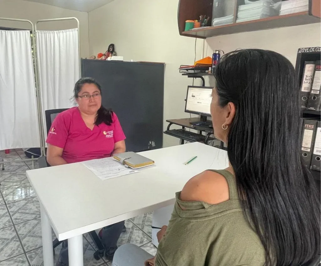 Sala de primera acogida para víctimas de violencia en Macas.