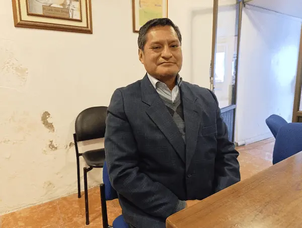 Víctor Hugo Lovato, rector de la Unidad Educativa Fernando Daquilema.