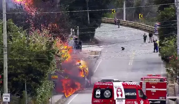 Siniestro vehicular en Penipe 