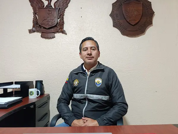 Cristian Andrade, jefe Provincial de la Policía Judicial en Chimborazo